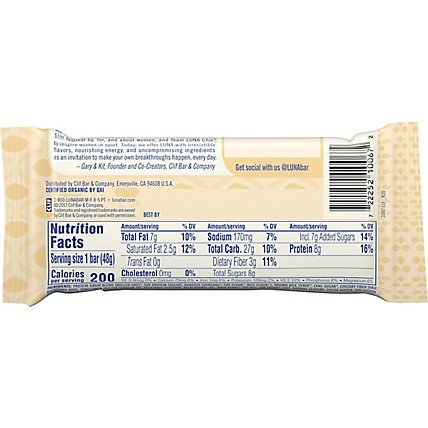 Luna Nutrition Bar Whole White Chocolate Macadamia - 1.48 Oz - Image 6