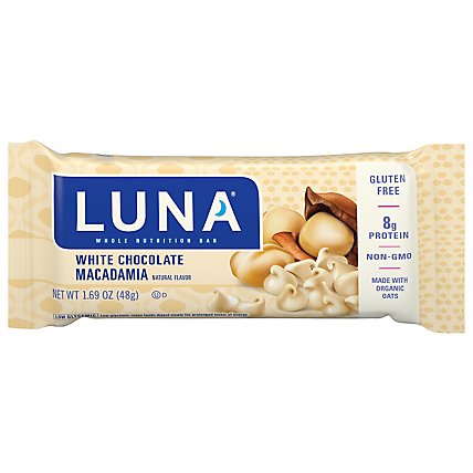 Luna Nutrition Bar Whole White Chocolate Macadamia - 1.48 Oz - Image 2