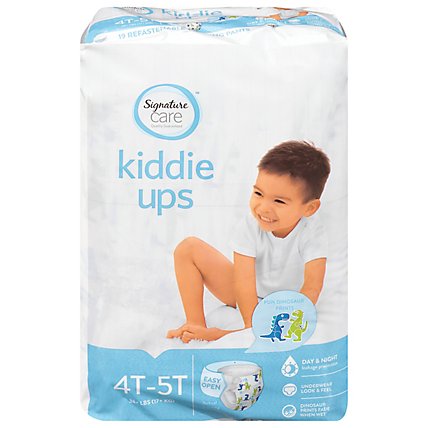 Signature Care Kiddie Ups Refastenable Girl Training Pants 4T 5T - 19 Count - Image 3