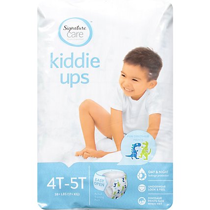 Signature Care Kiddie Ups Refastenable Girl Training Pants 4T 5T - 19 Count - Image 2