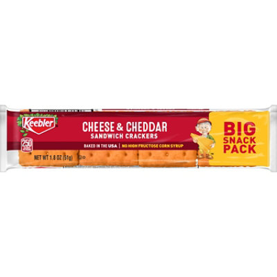 Kelloggs Keebler Sandwich Crackers Cheese and Cheddar Single Serve Snack Crackers - 1.8 Oz - Image 1