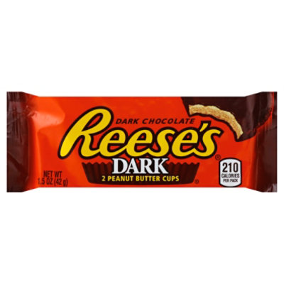 HERSHEYS Dark Chocolate 2 Peanut Butter Cups - 1.5 Oz