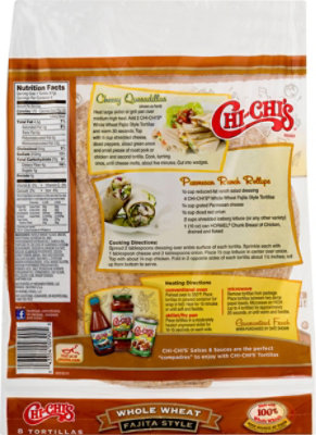 Chi-Chis Tortillas Fajita Style Whole Wheat Bag 8 Count - 16 Oz - Image 6