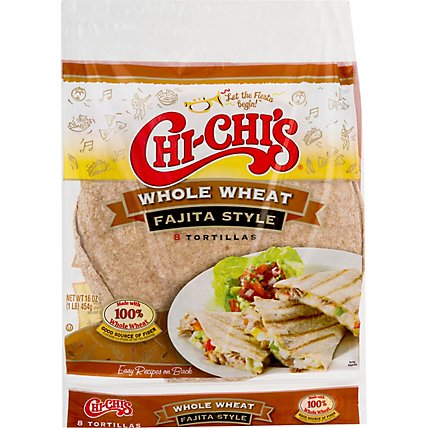 Chi-Chis Tortillas Fajita Style Whole Wheat Bag 8 Count - 16 Oz - Image 2
