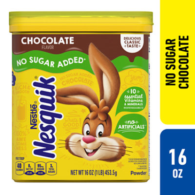 Nesquik No Sugar Added Chocolate Flavor Powder Canister - 16 oz. - Image 1