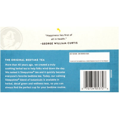 Celestial Seasonings Sleepytime Herbal Tea Bags Caffeine Free Extra 20 Count - 1.2 Oz - Image 4