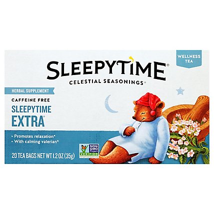 Celestial Seasonings Sleepytime Herbal Tea Bags Caffeine Free Extra 20 Count - 1.2 Oz - Image 1
