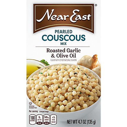 Near East Couscous Pearled Mix Roasted Garlic & Olive Oil Box - 4.7 Oz - Image 2