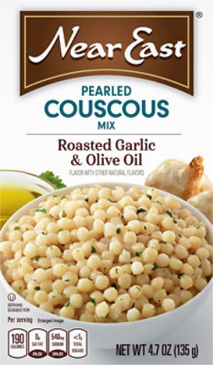 Near East Couscous Pearled Mix Roasted Garlic & Olive Oil Box - 4.7 Oz - Image 2