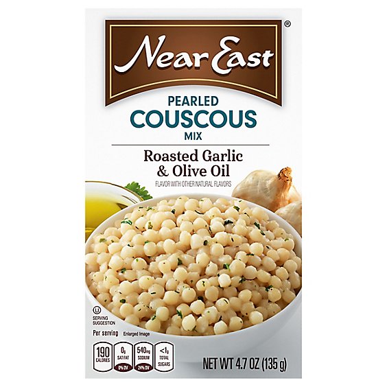 Near East Couscous Pearled Mix Roasted Garlic & Olive Oil Box - 4.7 Oz