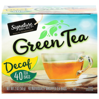 Signature SELECT Decaf Green Tea - 40 Count