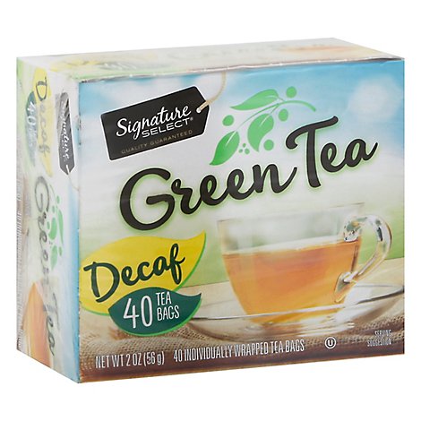 Signature SELECT Green Tea Decaf - 40 Count