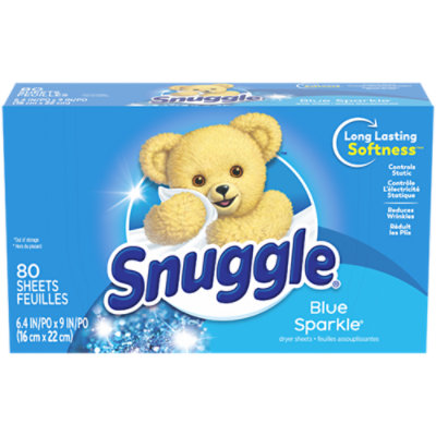 Snuggle Blue Sparkle Fabric Softener Dryer Sheets - 80 Count