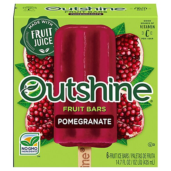 Outshine Fruit Ice Bars Pomegranate - 6-2.68 Fl. Oz.