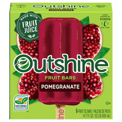 Outshine Fruit Ice Bars Pomegranate - 6-2.68 Fl. Oz.