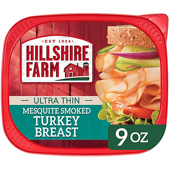 Hillshire Farm Ultra Thin Sliced Lunchmeat Mesquite Smoked Turkey Breast - 9 Oz