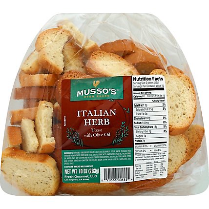 Mussos Toast Italian Herb Oven Baked With Olive Oil - 18 Oz - Image 2