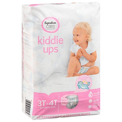 Signature Care Kiddie Ups Girl Training Pants 3T 4T - 23 Count - Image 1