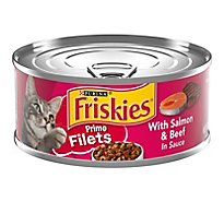 Friskies Cat Food Prime Filets With Salmon & Beef In Sauce Can - 5.5 Oz