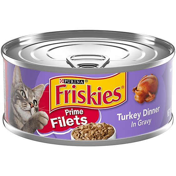 Friskies Cat Food Prime Filets Turkey Dinner In Gravy Can - 5.5 Oz