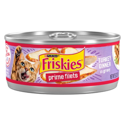 Friskies Cat Food Prime Filets Turkey Dinner In Gravy Can - 5.5 Oz