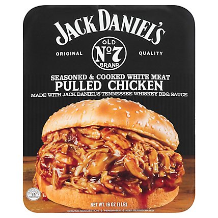 Jack Daniels Pulled Chicken Seasoned & Cooked White Meat - 16 Oz - Image 1
