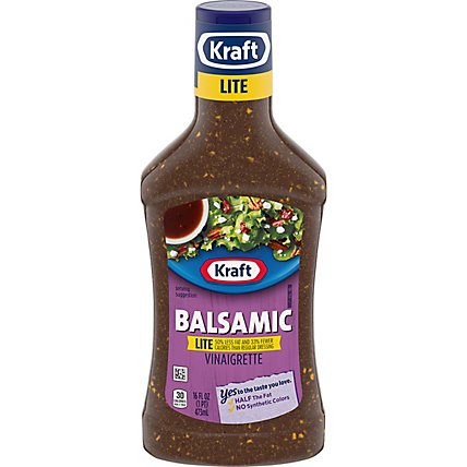 Kraft Balsamic Vinaigrette Lite Salad Dressing Bottle - 16 Fl. Oz. - Image 5
