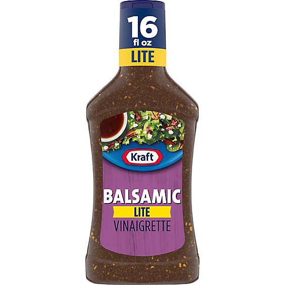 Kraft Balsamic Vinaigrette Lite Salad Dressing Bottle - 16 Fl. Oz.