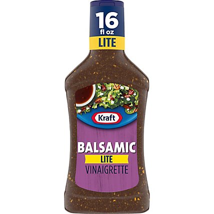 Kraft Balsamic Vinaigrette Lite Salad Dressing Bottle - 16 Fl. Oz. - Image 1