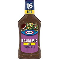 Kraft Balsamic Vinaigrette Lite Salad Dressing Bottle - 16 Fl. Oz. - Image 1