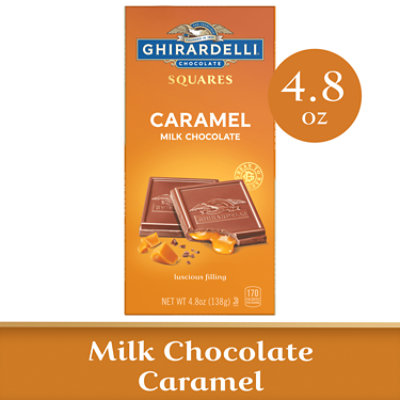 Ghirardelli Caramel Milk Chocolate Squares Bar - 4.8 Oz - Image 1