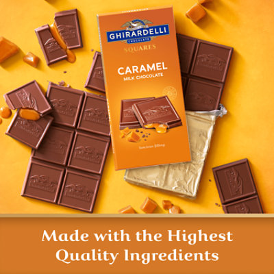 Ghirardelli Caramel Milk Chocolate Squares Bar - 4.8 Oz - Image 5