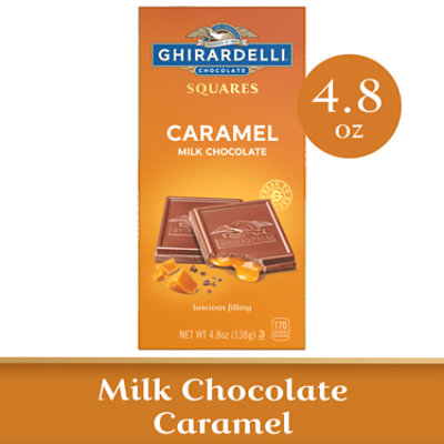 Ghirardelli Caramel Milk Chocolate Squares Bar - 4.8 Oz