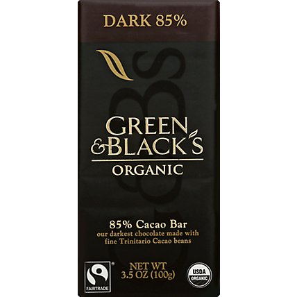 Green & Blacks Organic Cacao Bar 85% Dark - 3.5 Oz - Image 2