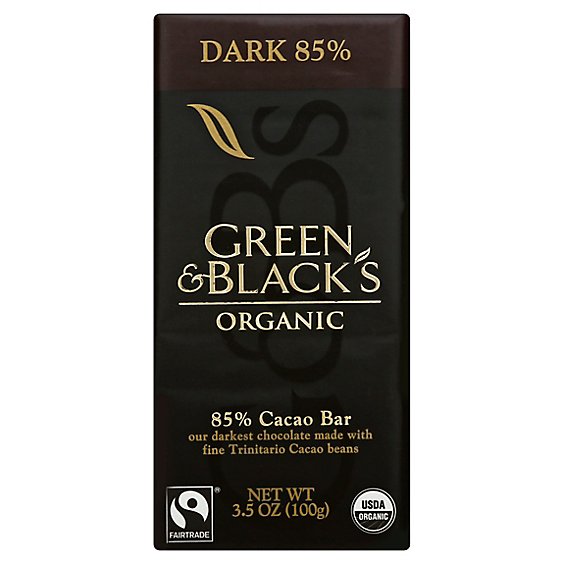Green & Blacks Organic Cacao Bar 85% Dark - 3.5 Oz