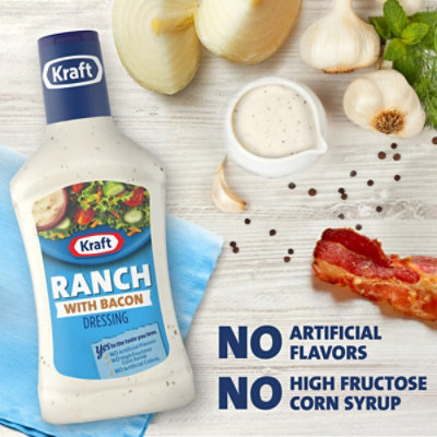 Kraft Ranch Salad Dressing with Bacon Bottle - 16 Fl. Oz. - Image 3