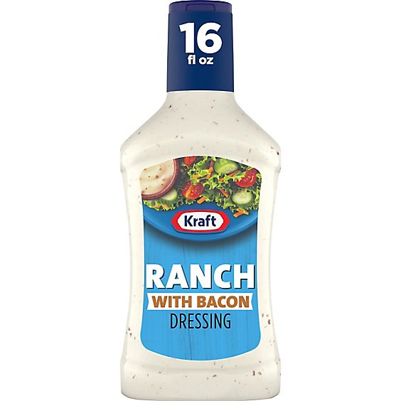Kraft Ranch Salad Dressing with Bacon Bottle - 16 Fl. Oz.