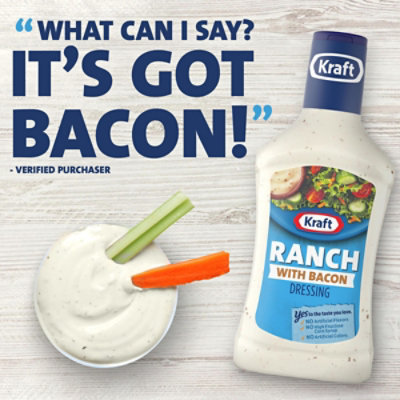 Kraft Ranch Salad Dressing with Bacon Bottle - 16 Fl. Oz. - Image 4