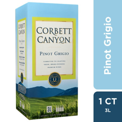 Corbett Canyon Pinot Grigio White Wine - 3 Liters - Image 1