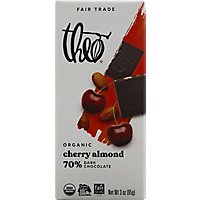 Theo Chocolate Organic 70% Dark Chocolate Cherry Almond - 3 Oz - Image 2