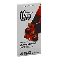 Theo Chocolate Organic 70% Dark Chocolate Cherry Almond - 3 Oz - Image 1