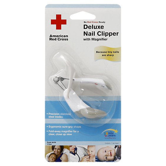 The First Years American Red Cross Deluxe Nail Clipper With Magnifier - 1 Count