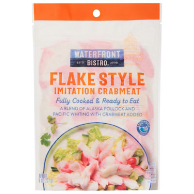 waterfront BISTRO Crabmeat Imitation Flake Style Fully Cooked - 8 Oz