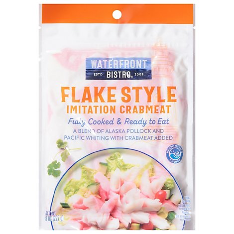 waterfront BISTRO Crabmeat Imitation Flake Style Fully Cooked - 8 Oz