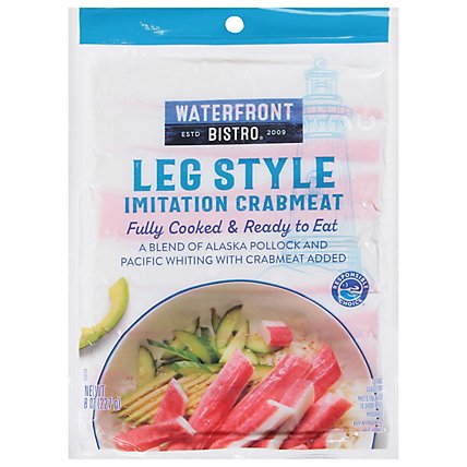 waterfront BISTRO Crabmeat Imitation Leg Style Fully Cooked - 8 Oz - Image 1
