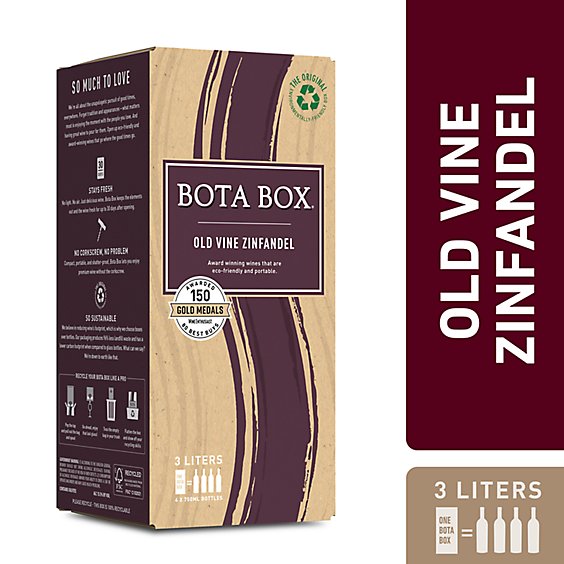 Bota Box Old Vine Zinfandel Red Wine California - 3 Liter