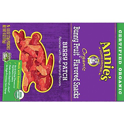 Annies Homegrown Fruit Snacks Organic Bunny Berry Patch - 5-0.8 Oz - Image 6