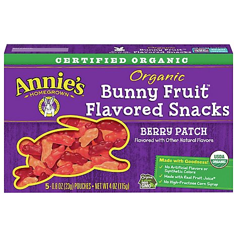 Annies Homegrown Fruit Snacks Organic Bunny Berry Patch - 5-0.8 Oz
