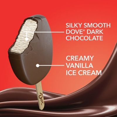 DOVE Vanilla Ice Cream Bars Coated With Dark Chocolate Dessert - 3-8.67 Oz - Image 2