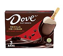 Dove Vanilla Ice Cream Bars With Dark Chocolate - 3 Count